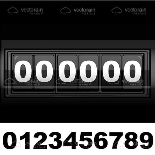 Flip Clock with Numbers Flip Clock with Numbers